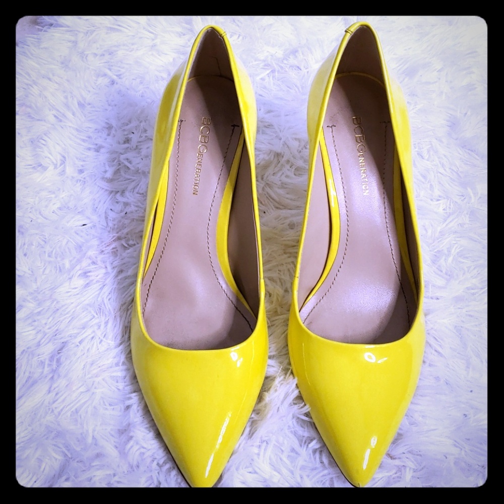 BCBGeneration Pointed Toe Yellow Heels